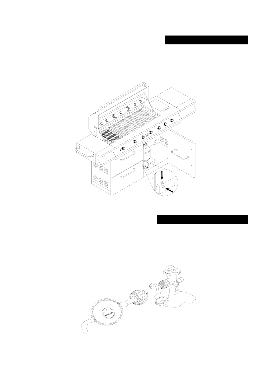 Slide-out tray locking system, Propane regulator hook-up | Jenn-Air 720-0165 User Manual | Page 11 / 29