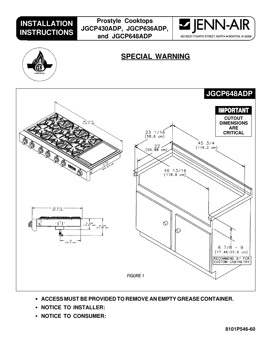 Jenn-Air JGCP430ADP User Manual | 36 pages