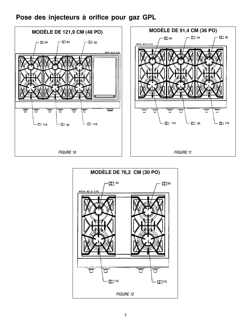 Pose des injecteurs à orifice pour gaz gpl | Jenn-Air JGCP430ADP User Manual | Page 31 / 36