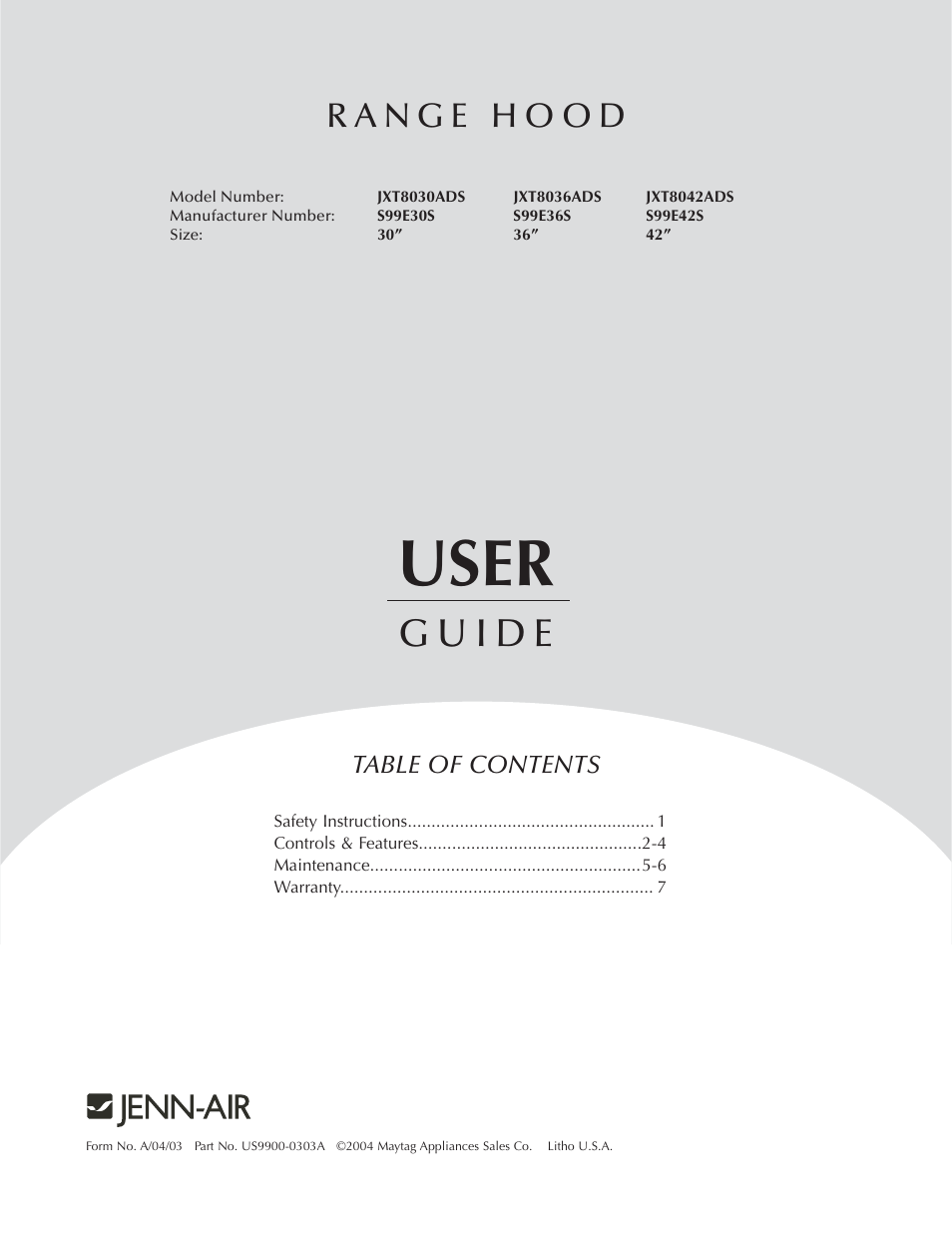 Jenn-Air JXT8036ADS User Manual | 27 pages