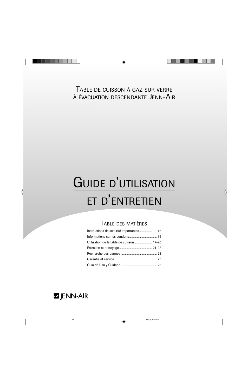 Uide, Utilisation et, Entretien | Jenn-Air JGD8430 User Manual | Page 13 / 40