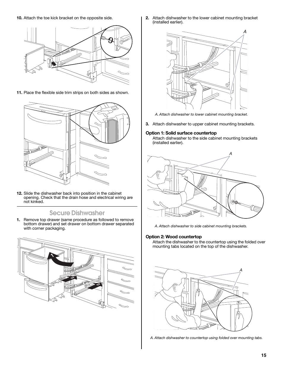 Secure dishwasher | Jenn-Air W10300219A User Manual | Page 15 / 52