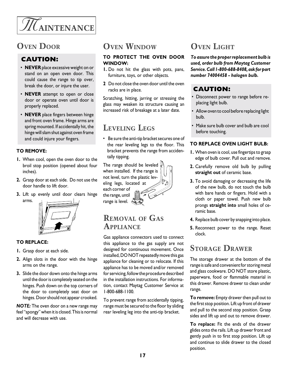 Aintenance | Jenn-Air DUAL-FUEL SLIDE-IN RANGE User Manual | Page 18 / 64