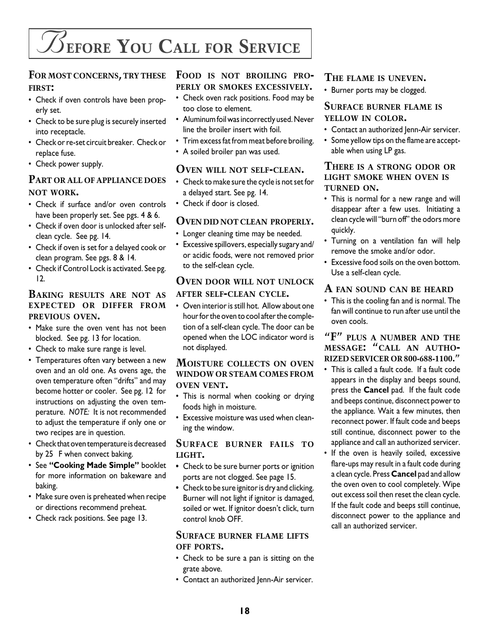 Efore, Ervice | Jenn-Air DUAL-FUEL SLIDE-IN RANGE User Manual | Page 19 / 64