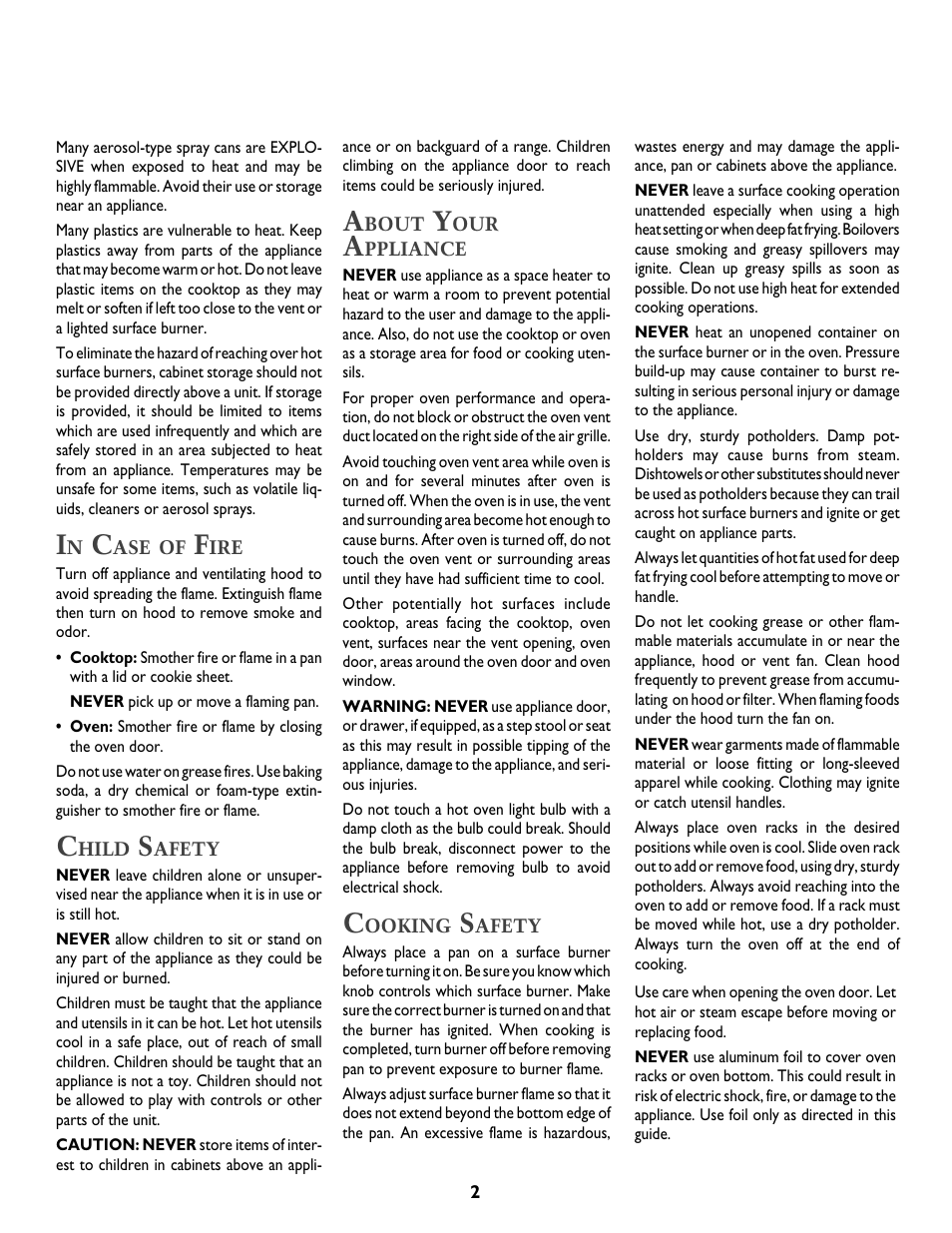 Jenn-Air DUAL-FUEL SLIDE-IN RANGE User Manual | Page 3 / 64