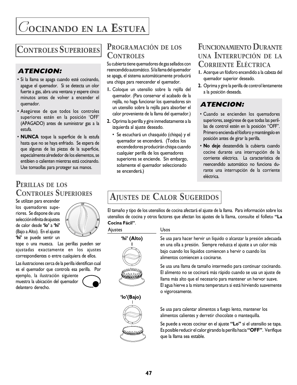 Ocinando, Stufa | Jenn-Air DUAL-FUEL SLIDE-IN RANGE User Manual | Page 48 / 64