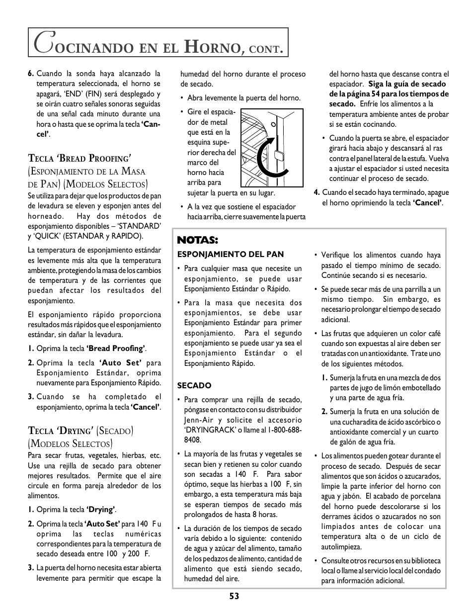 Ocinando, Orno | Jenn-Air DUAL-FUEL SLIDE-IN RANGE User Manual | Page 54 / 64