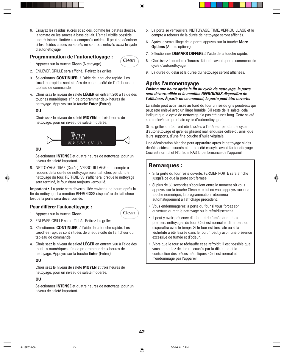 Après l’autonettoyage, Remarques | Jenn-Air PRO-STYLE 8113P754-60 User Manual | Page 43 / 108