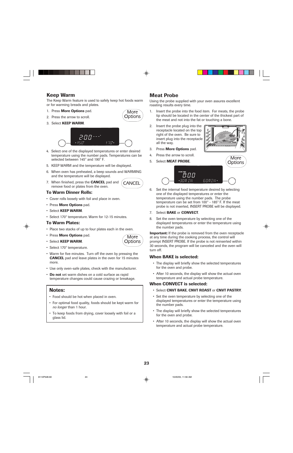 Meat probe, Keep warm | Jenn-Air air filter User Manual | Page 24 / 96