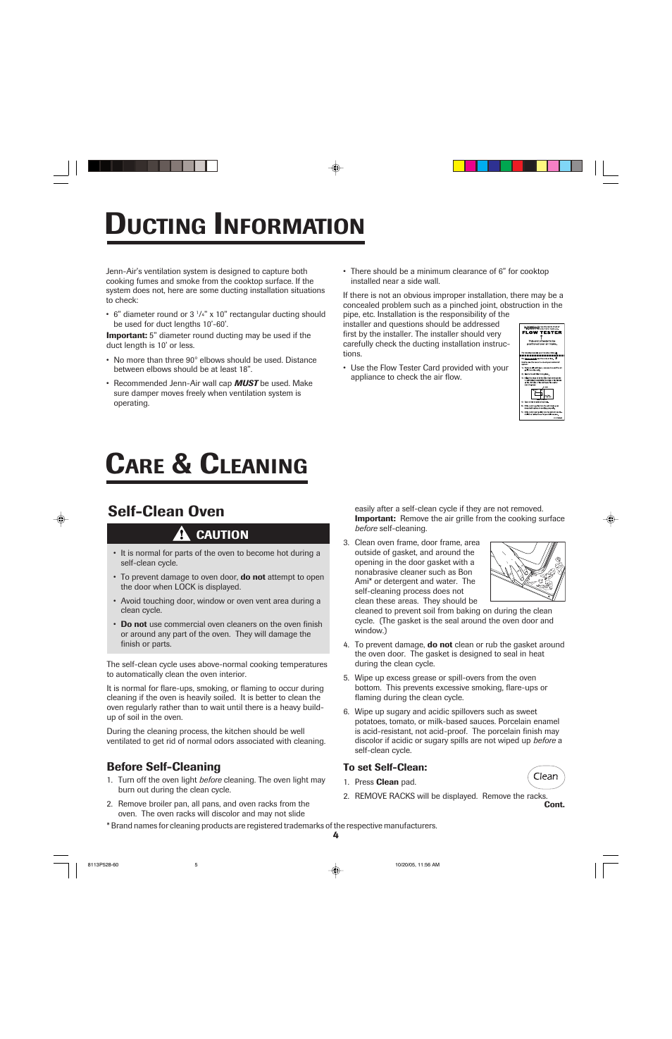 Ucting, Nformation, Leaning | Self-clean oven | Jenn-Air air filter User Manual | Page 5 / 96