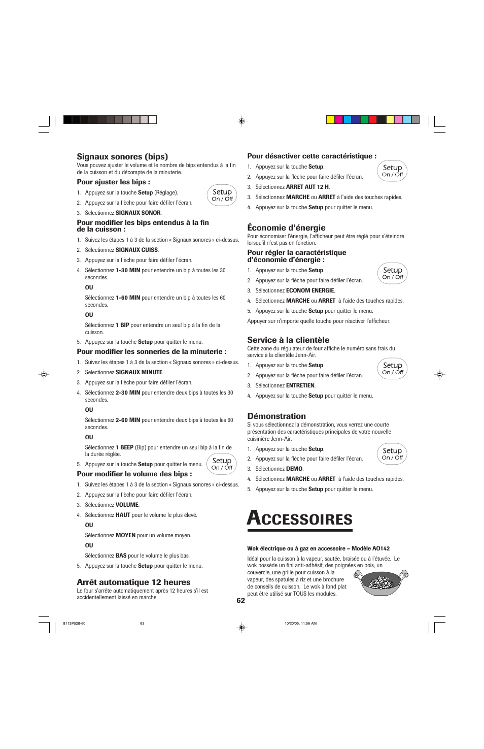 Ccessoires | Jenn-Air air filter User Manual | Page 63 / 96