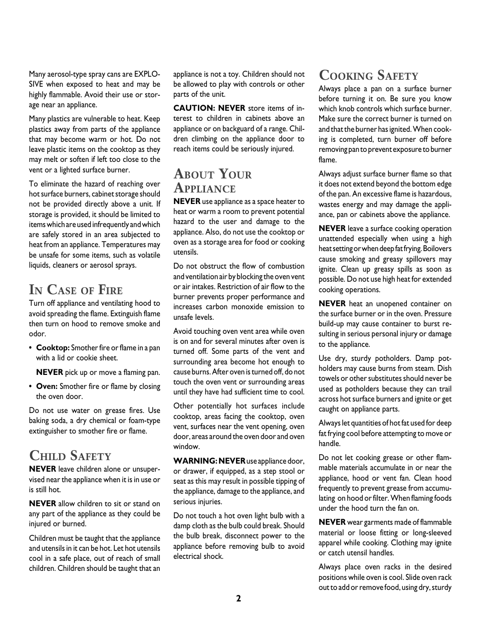 Jenn-Air T2 User Manual | Page 3 / 72
