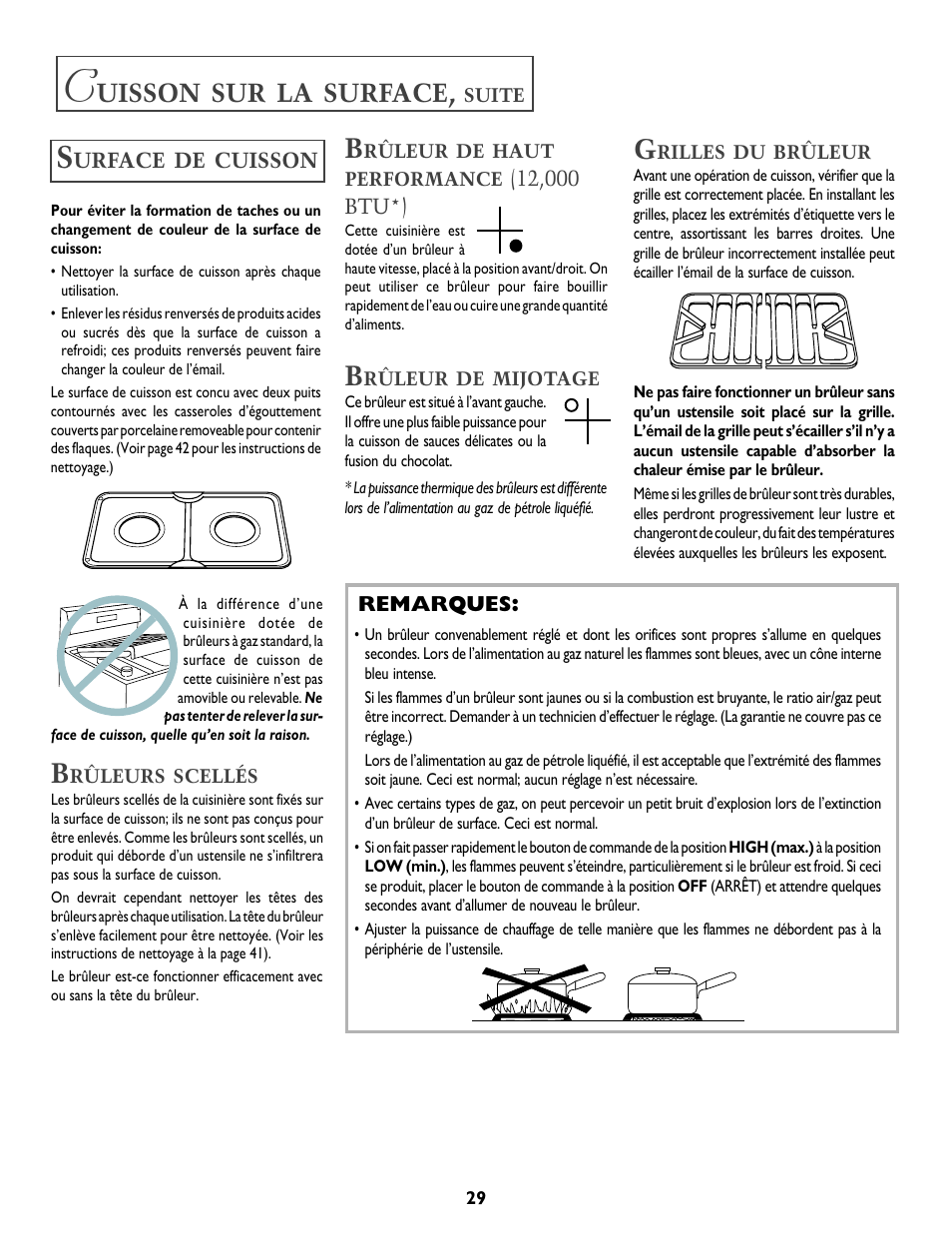 Uisson, Surface | Jenn-Air T2 User Manual | Page 30 / 72