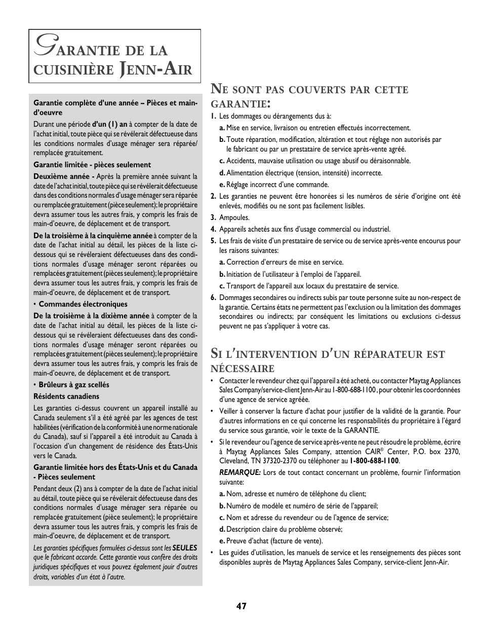Arantie, La cuisinière | Jenn-Air T2 User Manual | Page 48 / 72