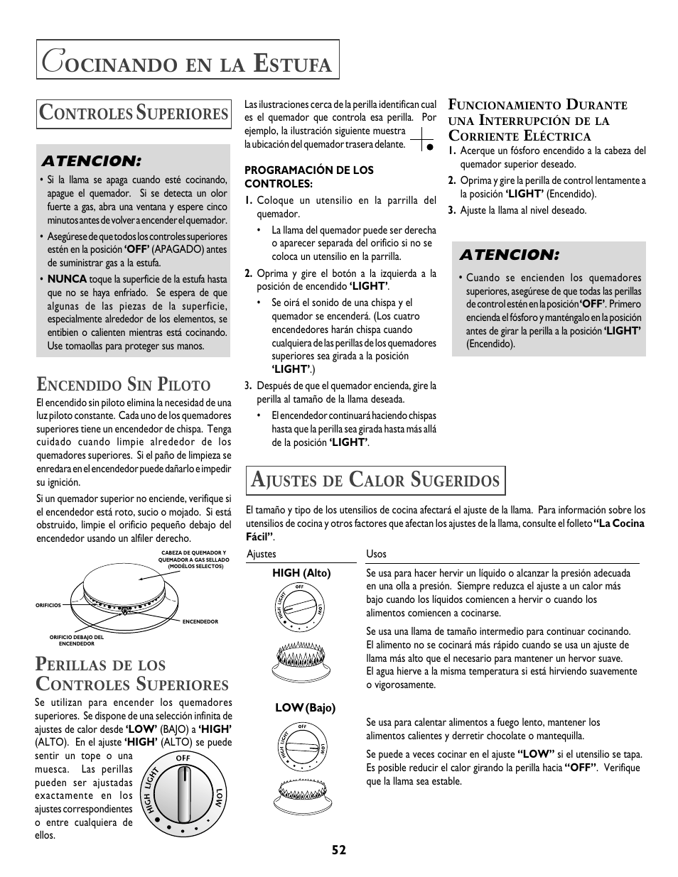 Ocinando, Stufa | Jenn-Air T2 User Manual | Page 53 / 72