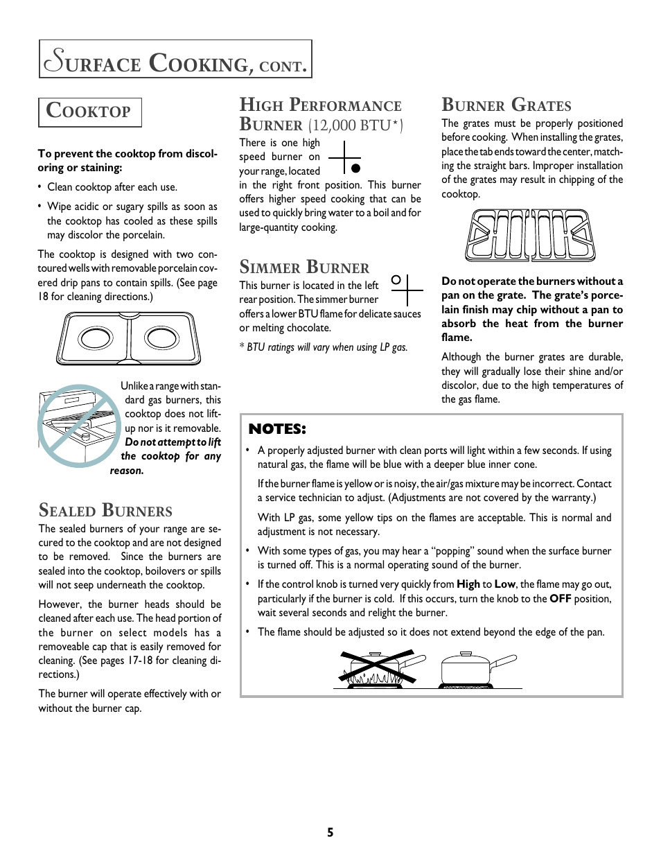 Urface, Ooking | Jenn-Air T2 User Manual | Page 6 / 72