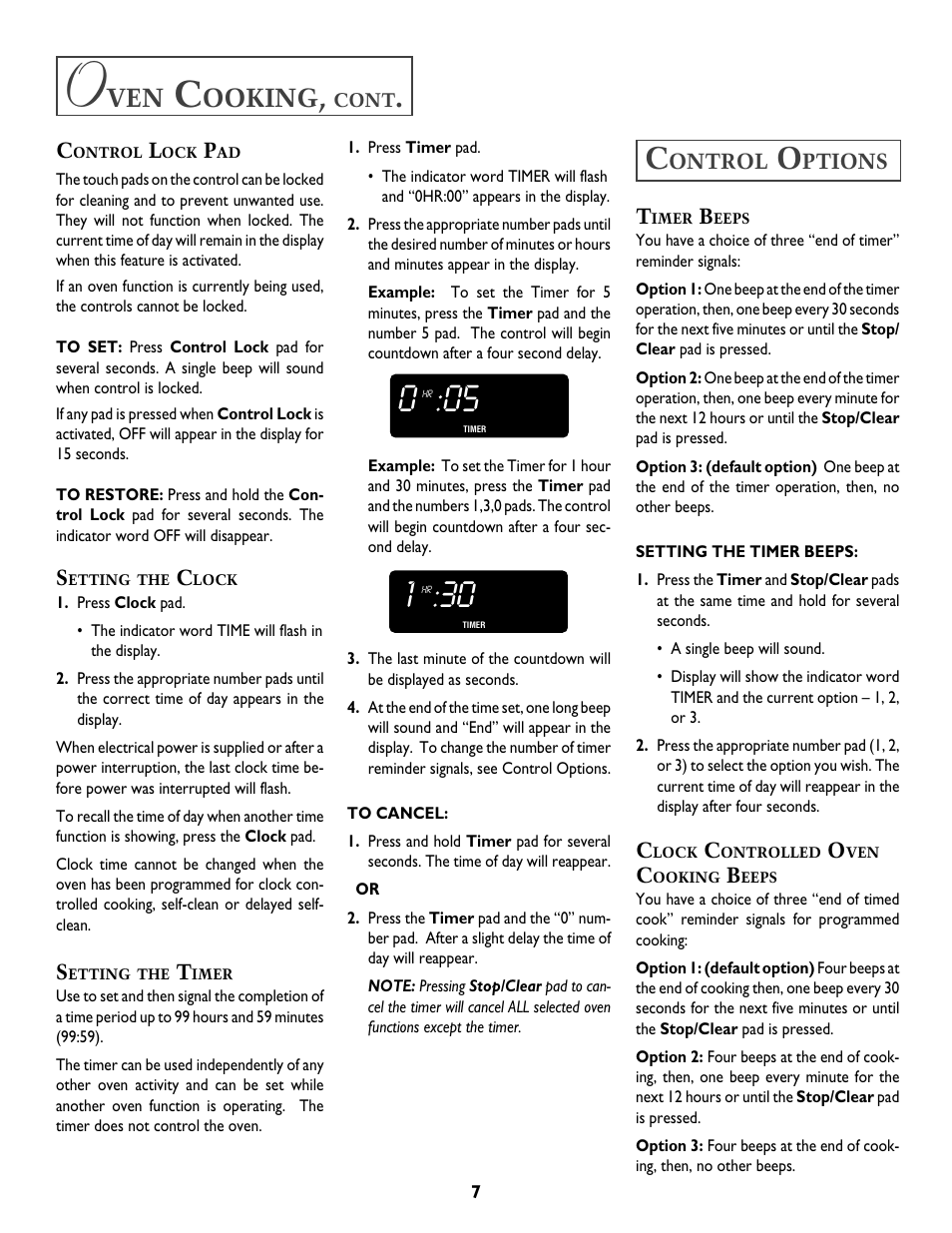Ooking, Ontrol, Ptions t | Jenn-Air T2 User Manual | Page 8 / 72