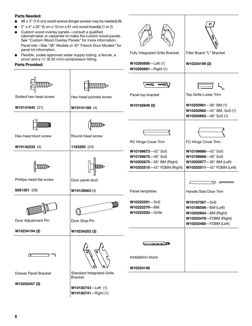 Jenn-Air W10379136A User Manual | Page 6 / 72