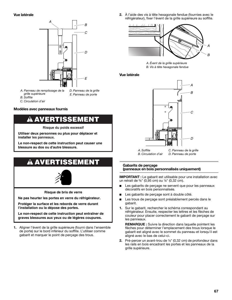 Avertissement | Jenn-Air W10379136A User Manual | Page 67 / 72