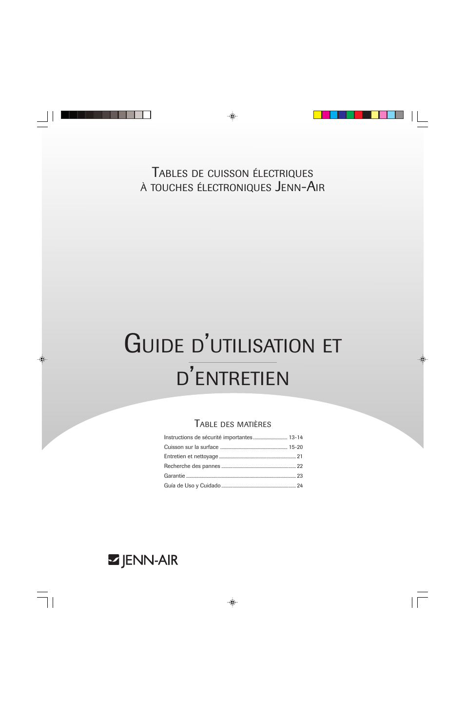 Uide, Utilisation, Et d | Entretien | Jenn-Air JEC0530 User Manual | Page 13 / 36