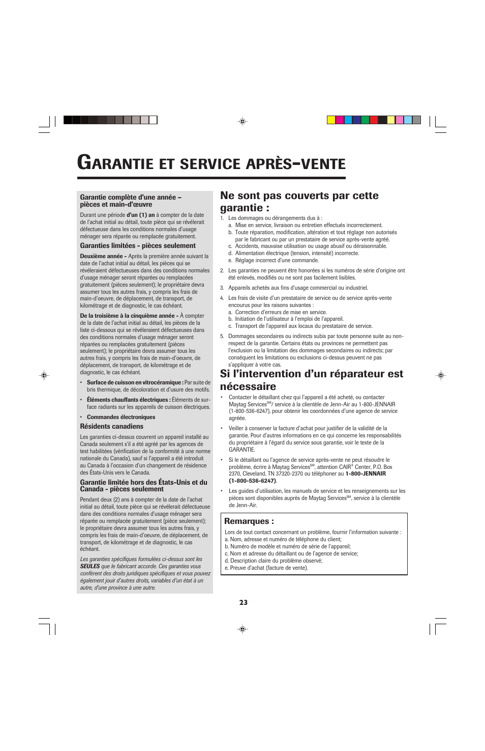 Arantie, Service, Après | Vente | Jenn-Air JEC0530 User Manual | Page 24 / 36