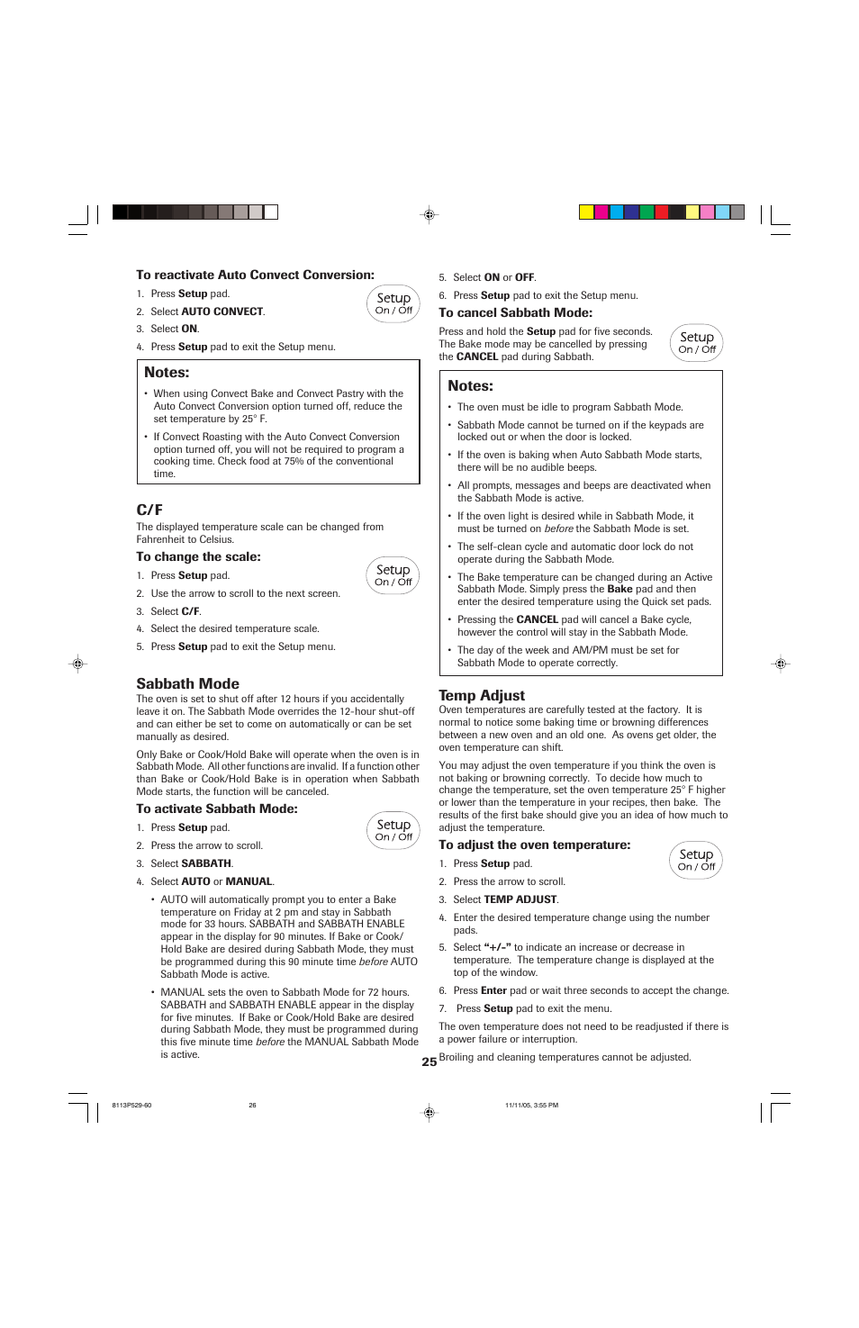 Sabbath mode, Temp adjust | Jenn-Air GAS DOWNDRAFT SLIDE-IN RANGE User Manual | Page 26 / 88