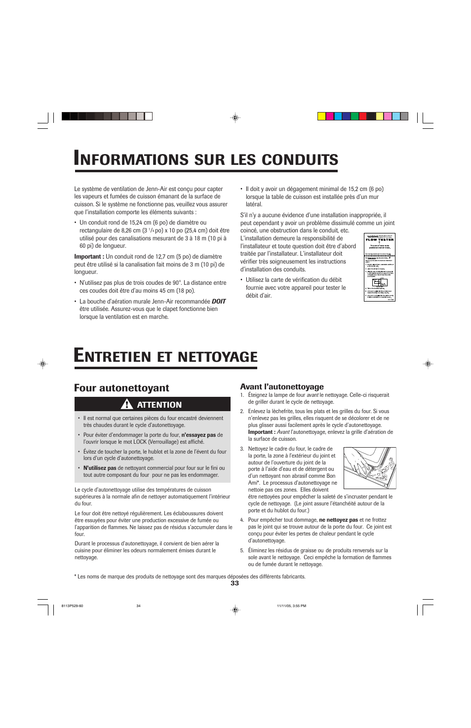 Nformations, Conduits, Ntretien | Nettoyage, Four autonettoyant | Jenn-Air GAS DOWNDRAFT SLIDE-IN RANGE User Manual | Page 34 / 88