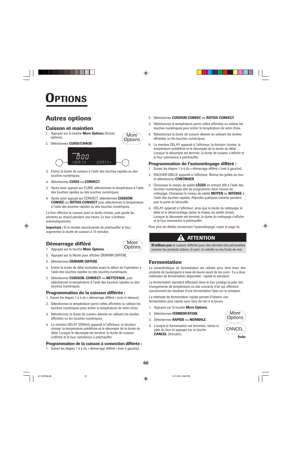 Ptions, Autres options | Jenn-Air GAS DOWNDRAFT SLIDE-IN RANGE User Manual | Page 51 / 88