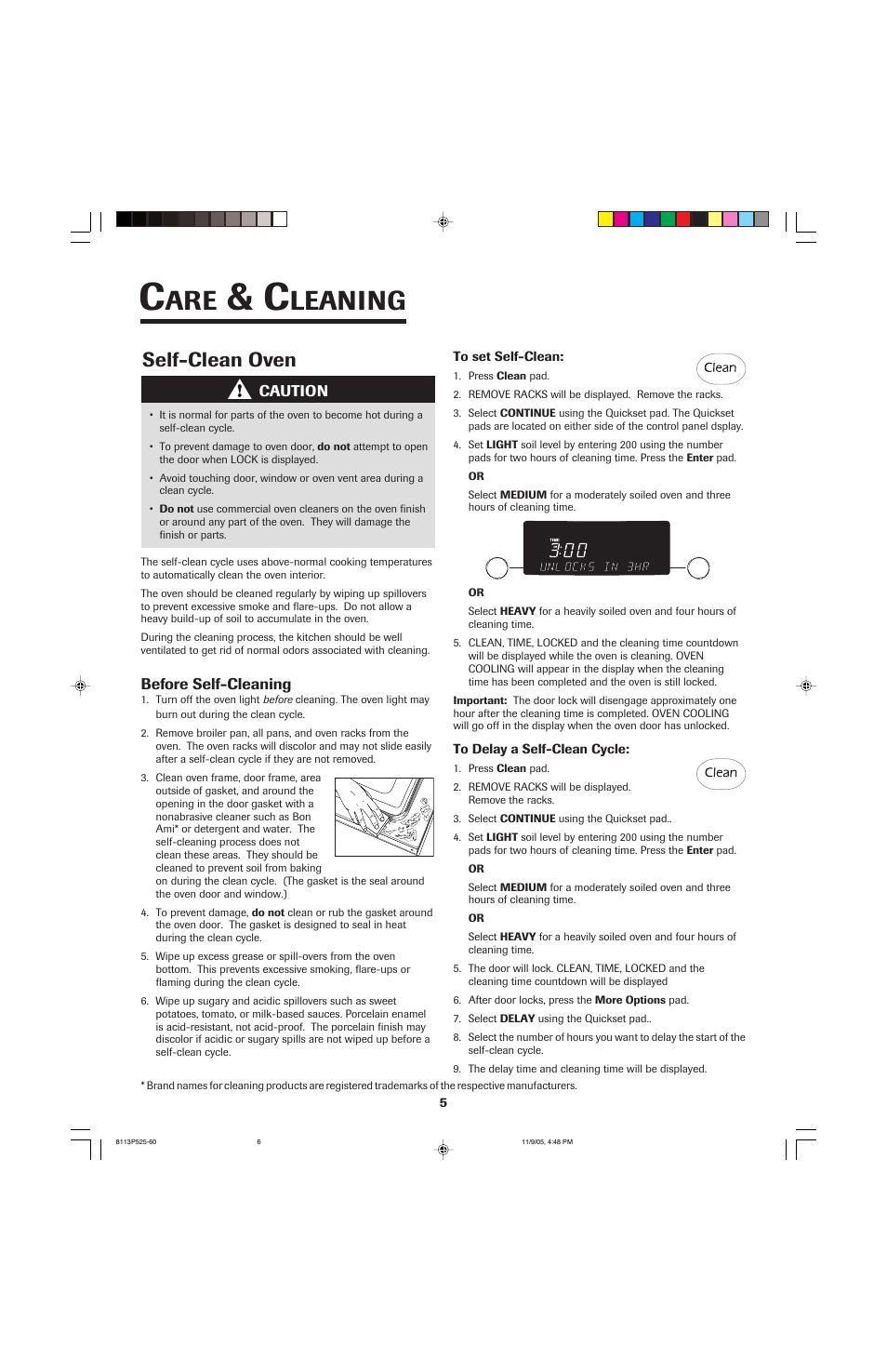 Leaning, Self-clean oven | Jenn-Air 8113P525-60 User Manual | Page 6 / 96