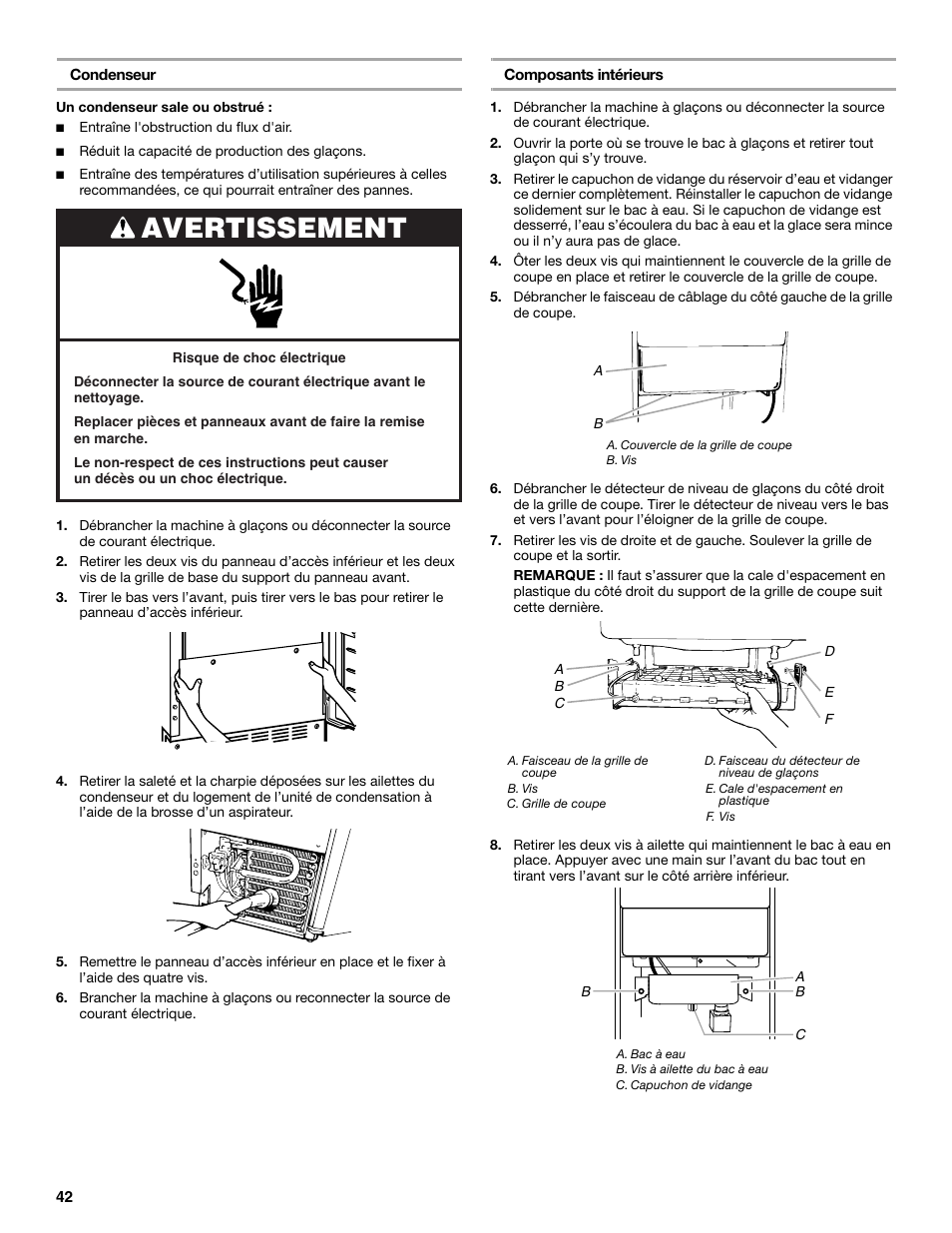 Avertissement | Jenn-Air W10136129C User Manual | Page 42 / 48