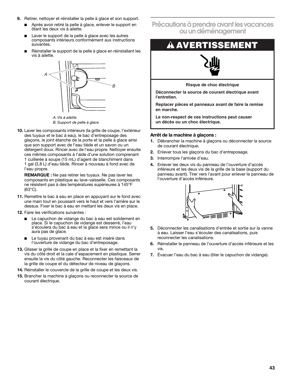 Avertissement | Jenn-Air W10136129C User Manual | Page 43 / 48