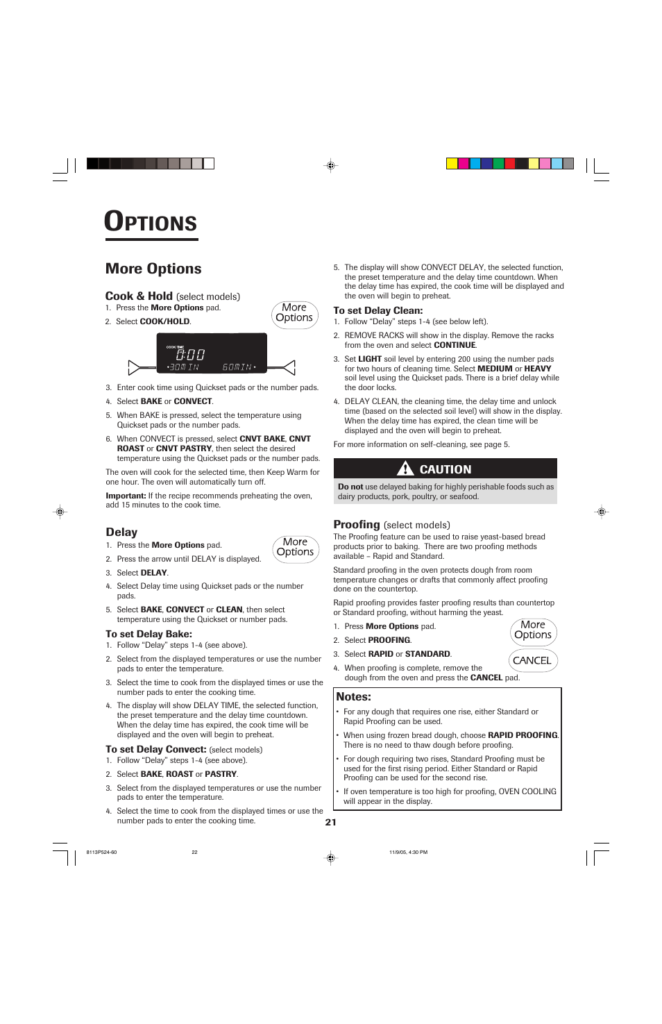 Ptions, More options | Jenn-Air SLIDE-IN RANGE User Manual | Page 22 / 92