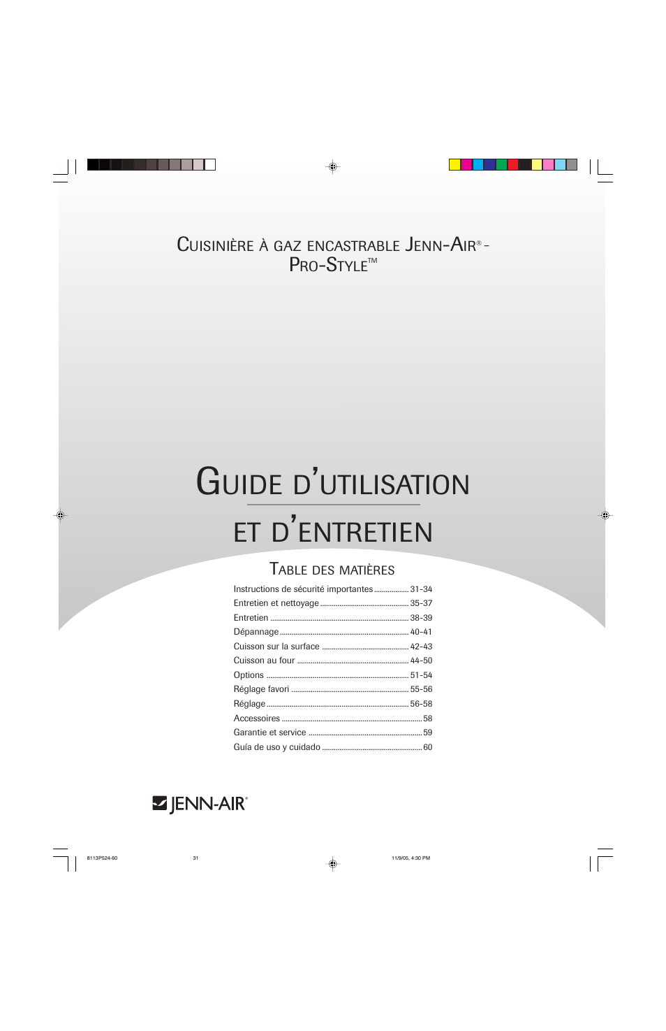 Uide, Utilisation et, Entretien | Jenn-Air SLIDE-IN RANGE User Manual | Page 31 / 92