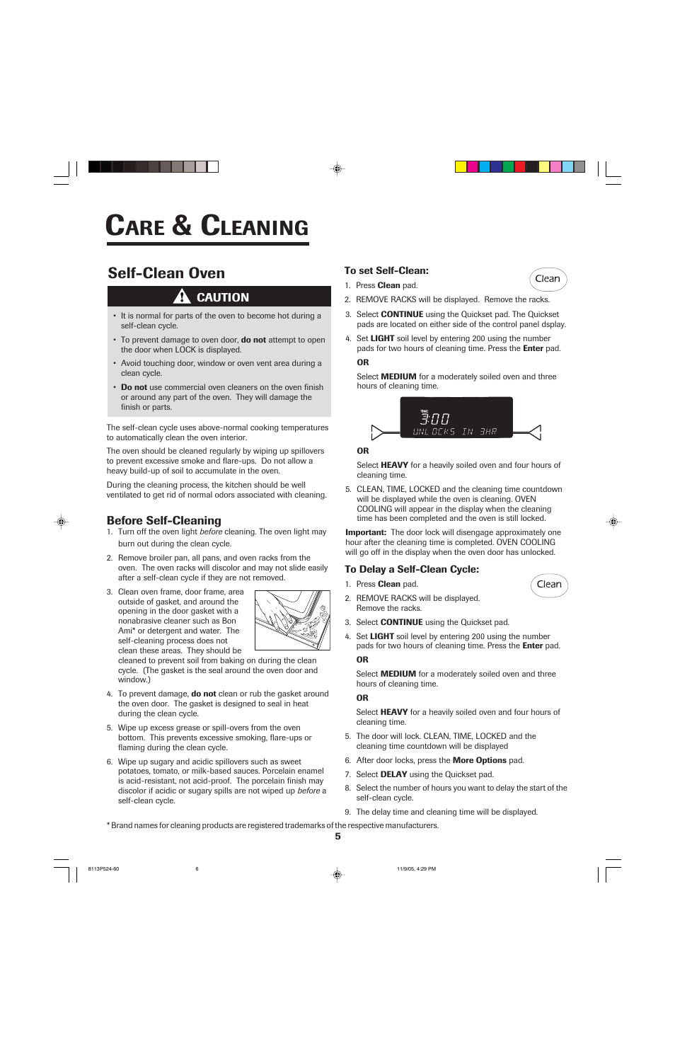 Leaning, Self-clean oven | Jenn-Air SLIDE-IN RANGE User Manual | Page 6 / 92