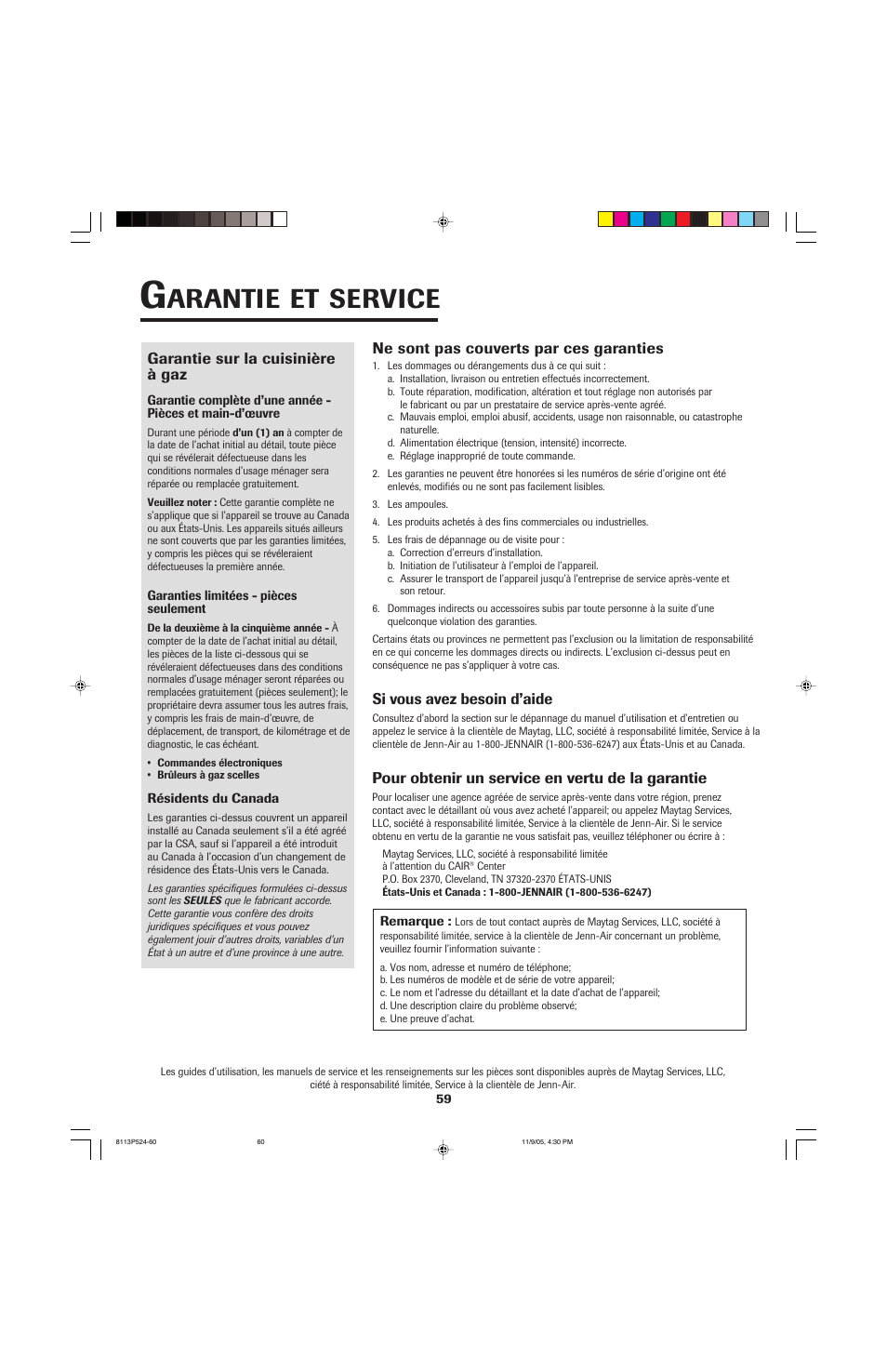 Arantie, Service | Jenn-Air SLIDE-IN RANGE User Manual | Page 60 / 92