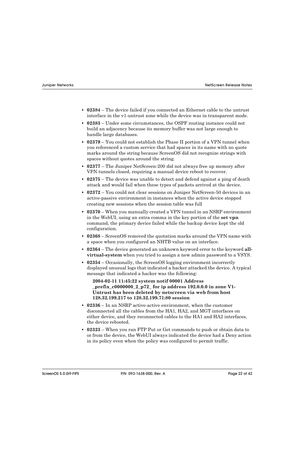 Juniper Networks NETSCREEN 208 User Manual | Page 22 / 42