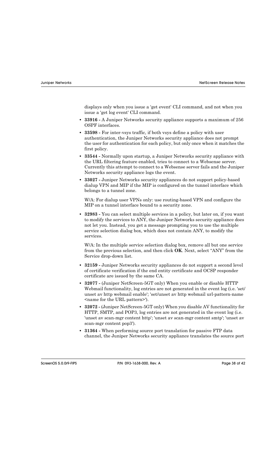 Juniper Networks NETSCREEN 208 User Manual | Page 38 / 42