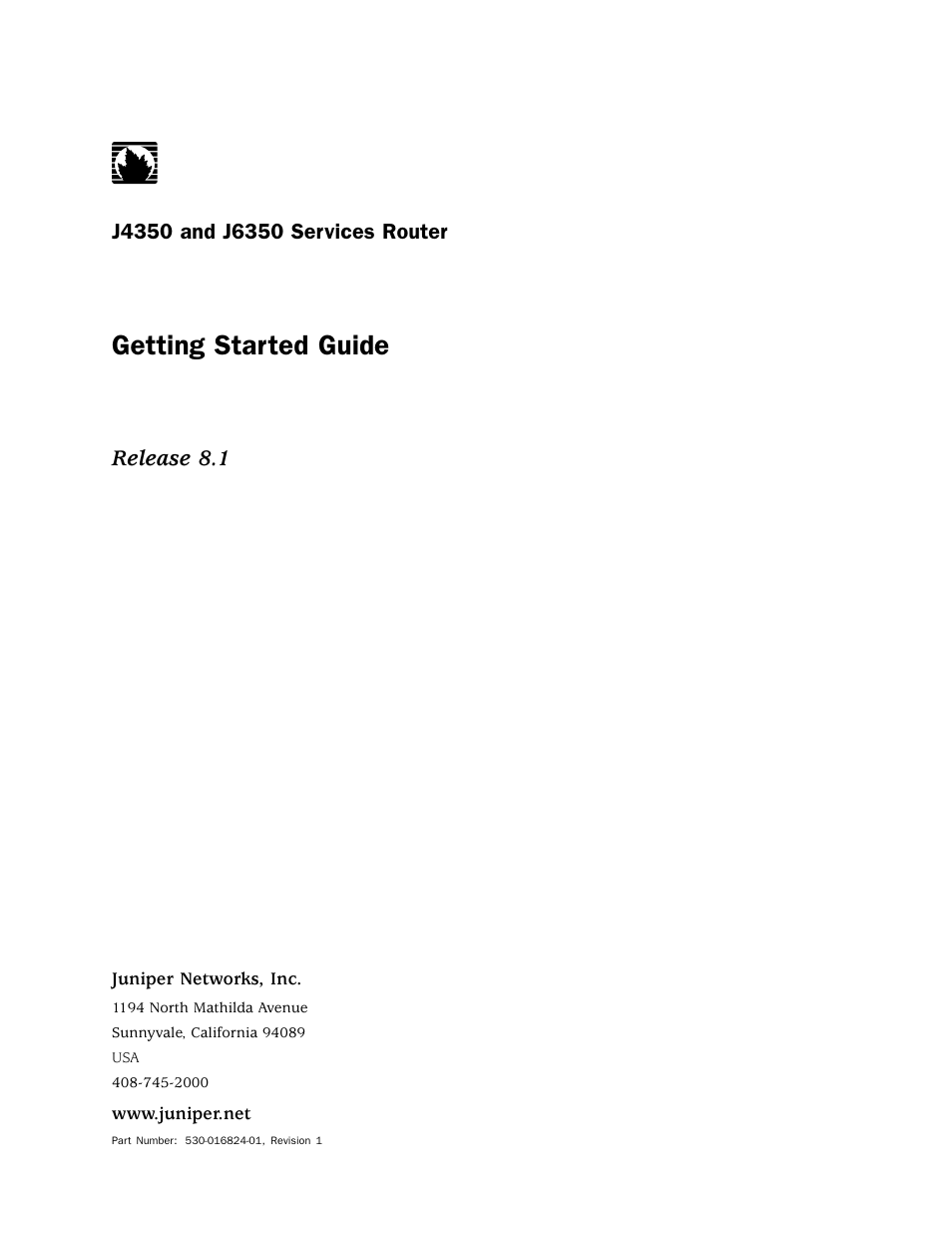 Juniper Networks J4350 User Manual | 284 pages