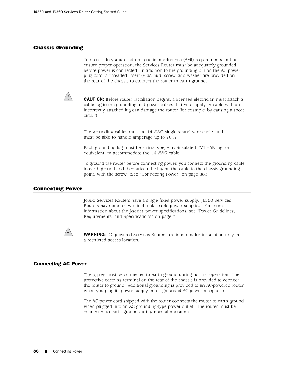 Juniper Networks J4350 User Manual | Page 106 / 284