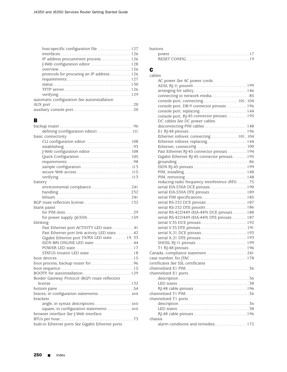 Juniper Networks J4350 User Manual | Page 270 / 284