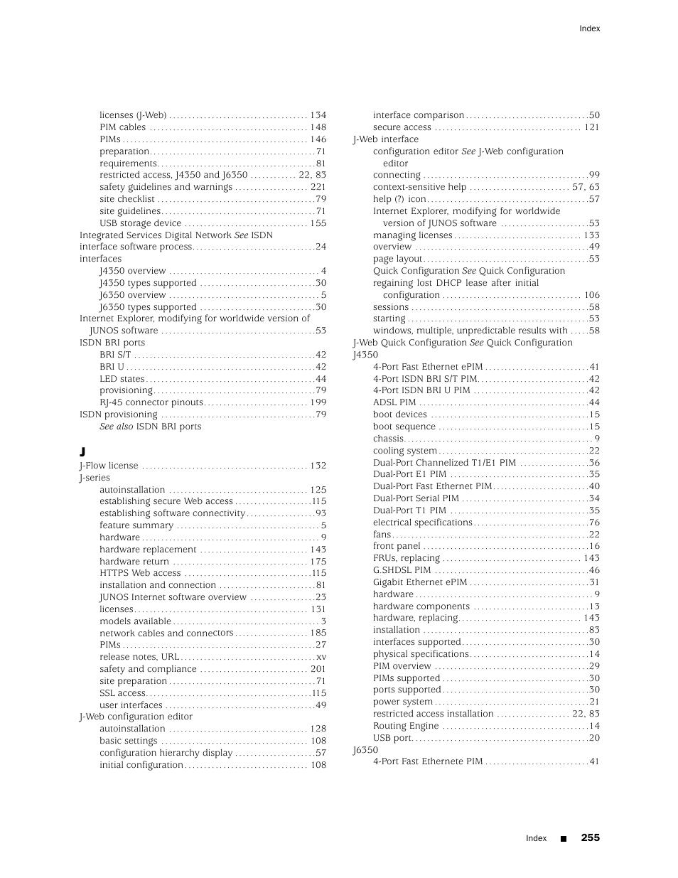 Juniper Networks J4350 User Manual | Page 275 / 284