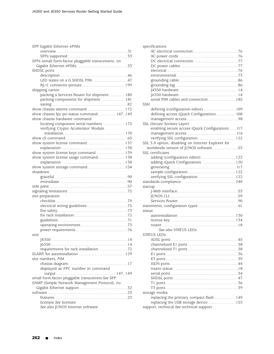 Juniper Networks J4350 User Manual | Page 282 / 284