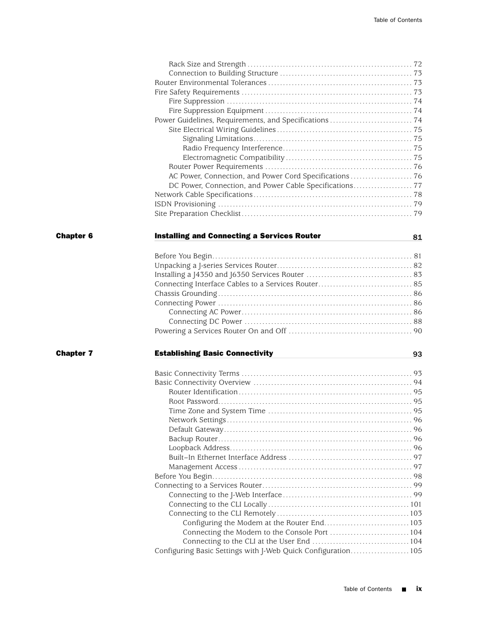 Juniper Networks J4350 User Manual | Page 9 / 284