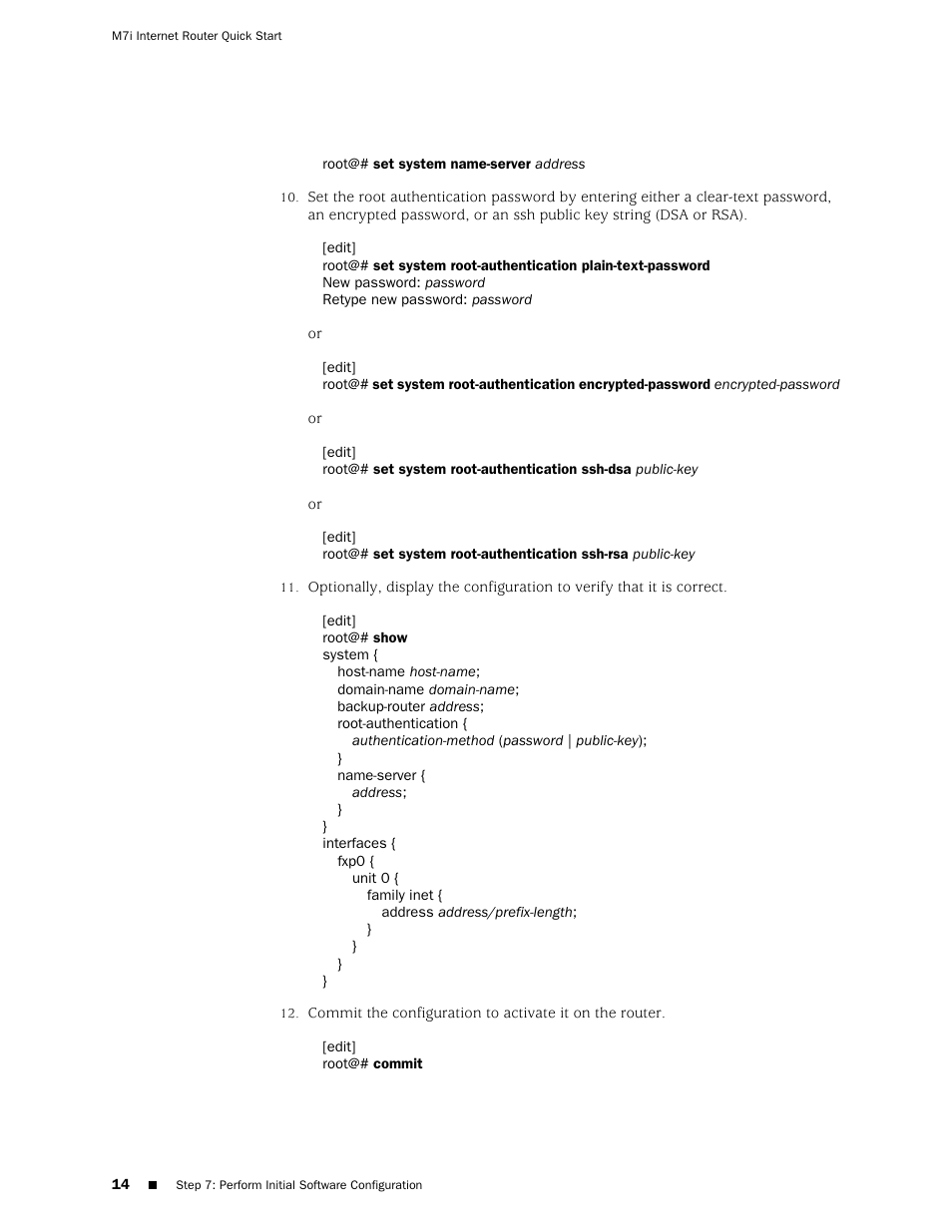 Juniper Networks Juniper M-series M7i User Manual | Page 14 / 23