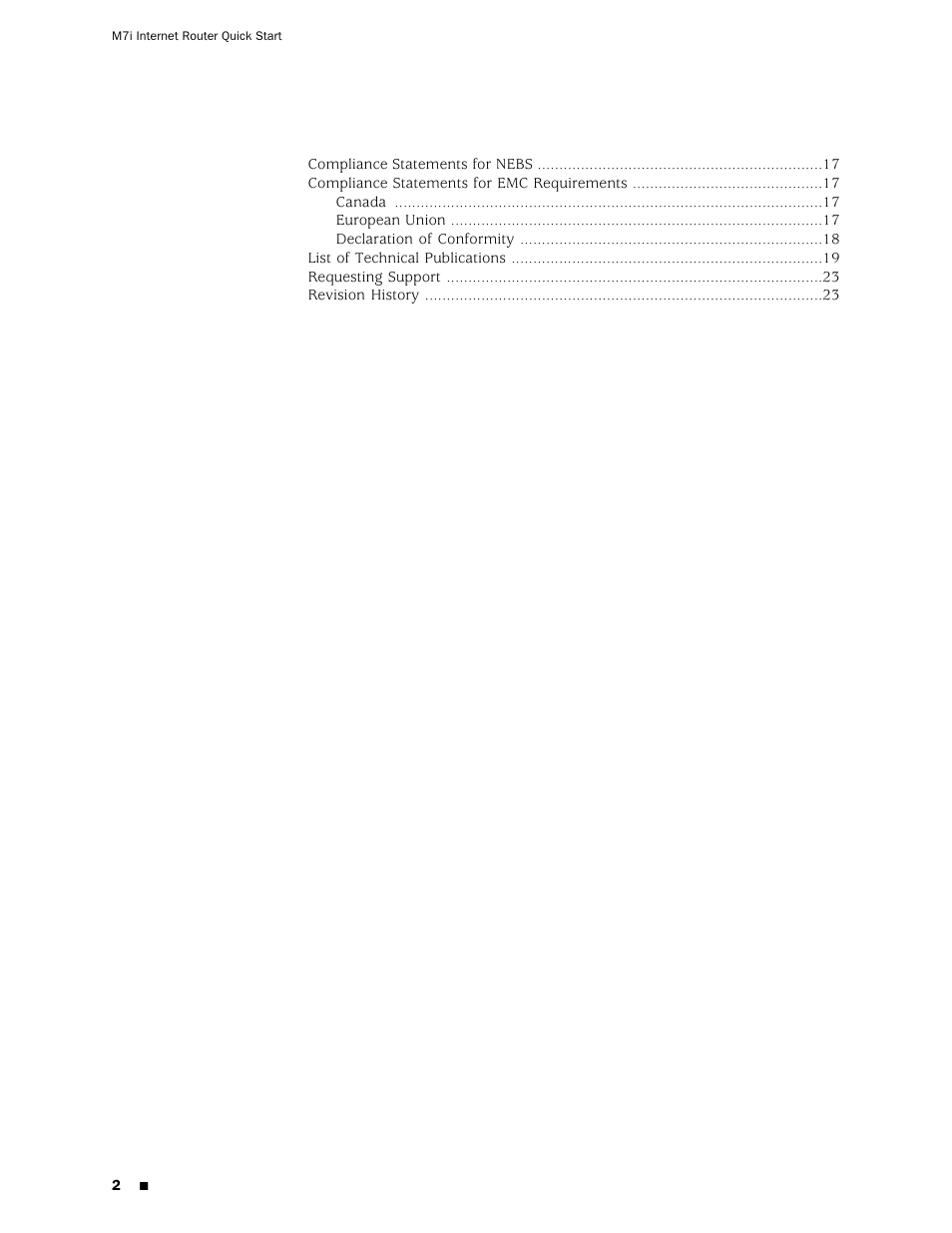 Juniper Networks Juniper M-series M7i User Manual | Page 2 / 23