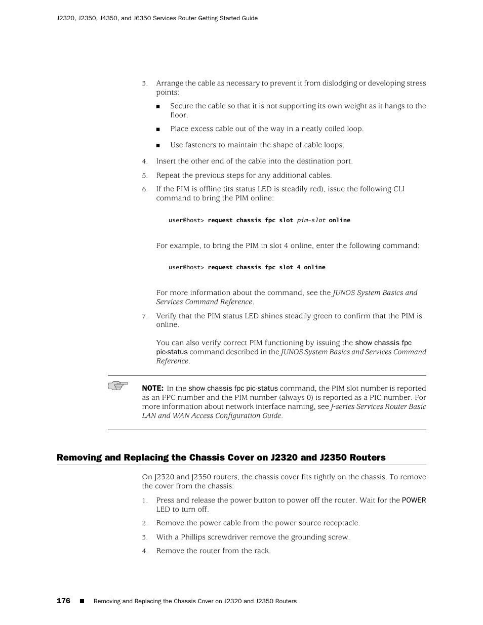 Juniper Networks J-series Services Router J2320 User Manual | Page 198 / 332
