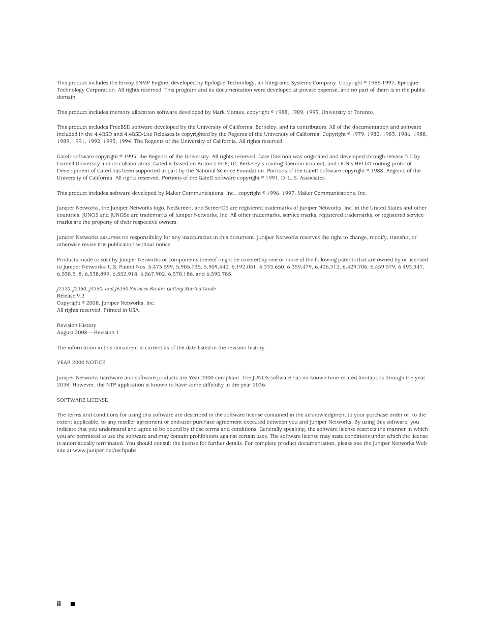 Juniper Networks J-series Services Router J2320 User Manual | Page 2 / 332