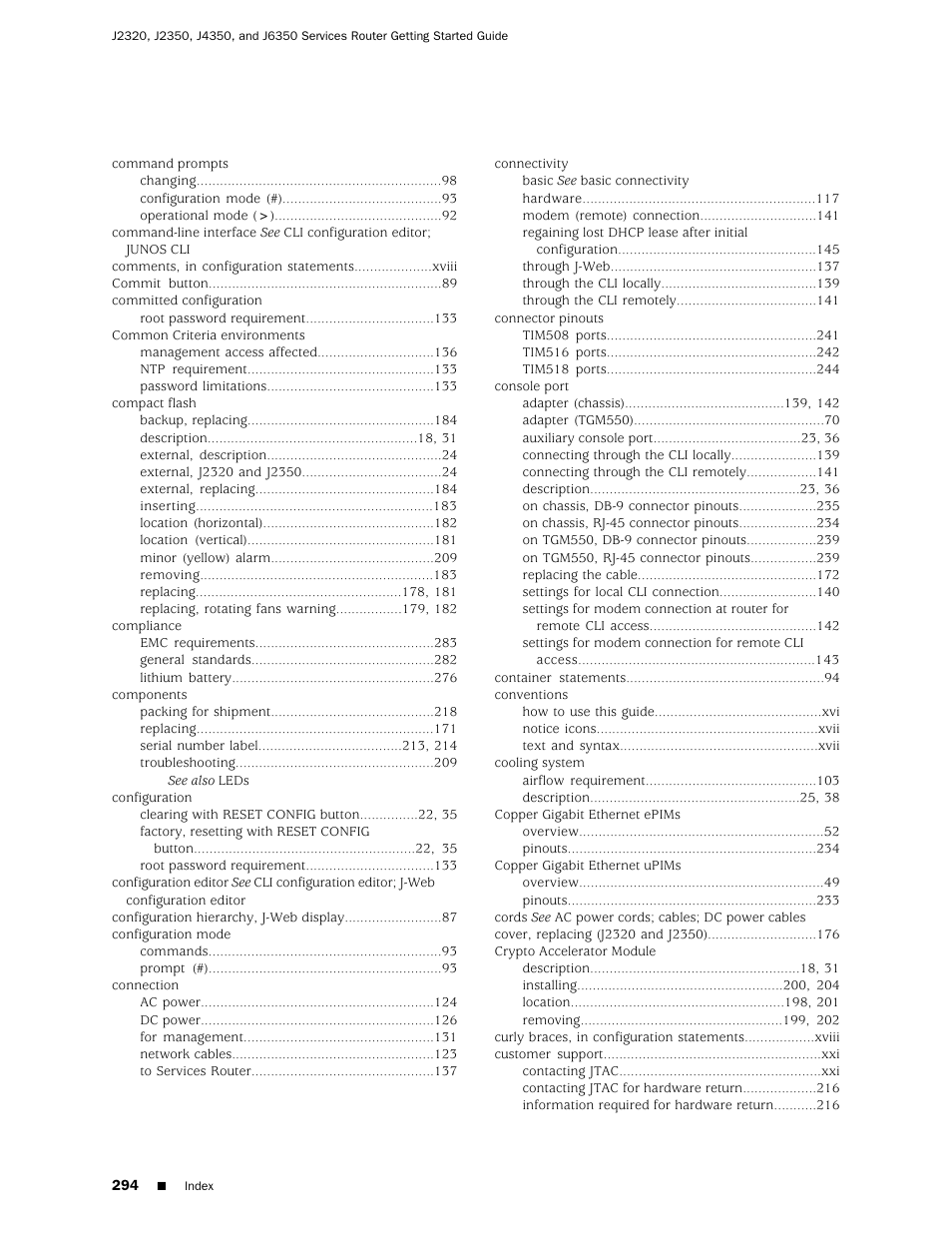 Juniper Networks J-series Services Router J2320 User Manual | Page 316 / 332
