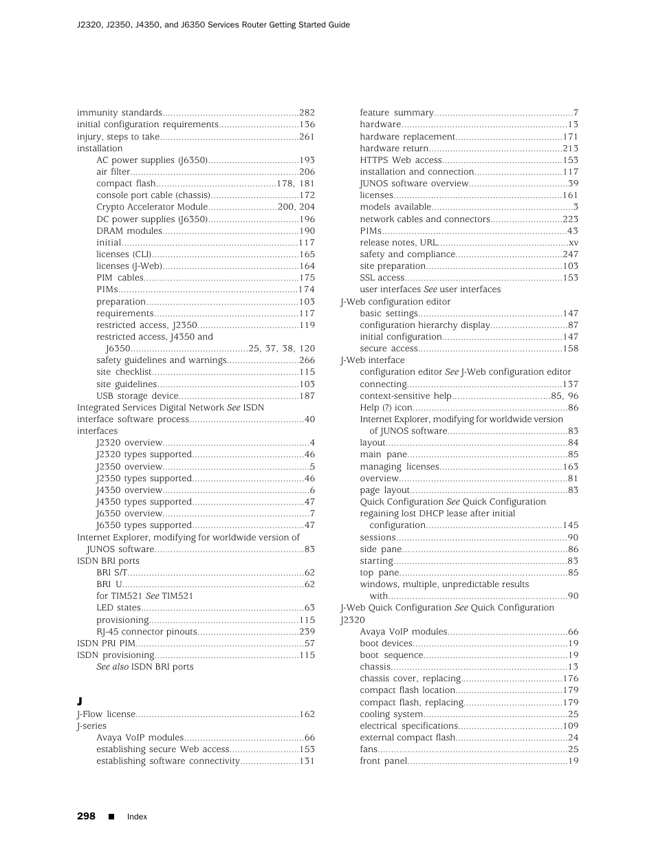 Juniper Networks J-series Services Router J2320 User Manual | Page 320 / 332