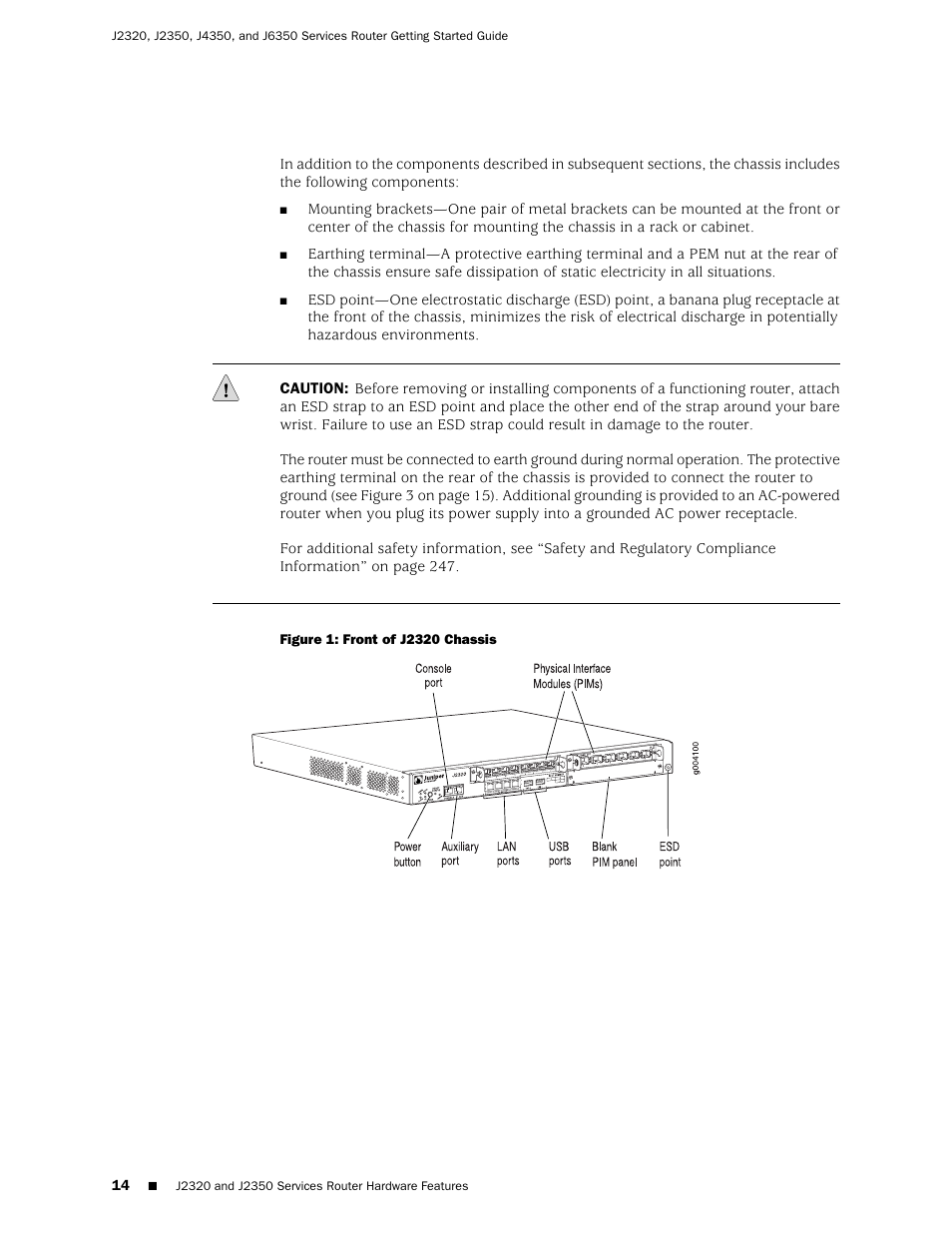Juniper Networks J-series Services Router J2320 User Manual | Page 36 / 332